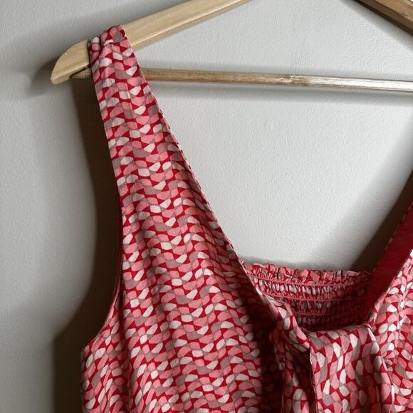 Anthropologie‎ Maeve Verena Tie Front Sleeveless Top Size Medium Pink/Red Boho - Picture 4 of 11